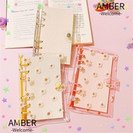 AMBER Binder Pockets Stationery PVC Storage File Notebook Binder
