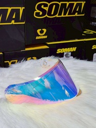 ชิวหมวกกันน็อค สีปรอททอง Soman รุ่น F2