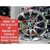 USED SPORT RIM BMW 18 INCH RM240 1PC BOLEH GUNA SPARE TAYAR F10 F30 E60 E90 520I 320I