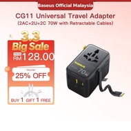 【New Arrivals】Baseus EnerCore CG11 Universal Travel Adapter Charger with Retractable Cable 2AC+2U+2C