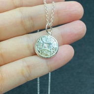 S9999 Silver Pendant Necklace 万足银吉祥如意平安扣吊坠项链 (E1467)