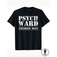 1pc Psych Ward 80353041 Prison Inmate Style T-Shirt - Unisex 100% Cotton 3D Distressed Print Retro A
