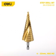 DELI Step Drill Bit (4-12mm / 4-20mm / 4-32mm / HSS M2) DH-JTZ012-E2 / DH-JTZ020-E2 / DH-JTZ032-E2