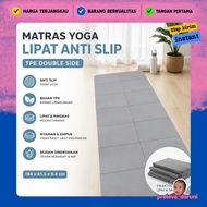 Foldable Yoga Mat Anti-Slip Workout Carpet TPE 184x61.5cm - LK-3MM - Gray