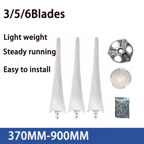 Wind Turbine Blades with 70CM 80CM 90CM Length + Front Cover + Flange, Used for FN Serial 1000W-5000