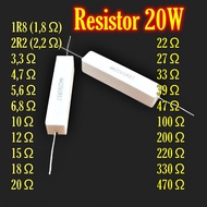 5Pcs Resistor 20W 1R8 2R2 3.3 Ohm 4.7 5.6 6.8 10 12 15 18 20 22 27 33 39 47 100 200 220 330 470 Ohm 