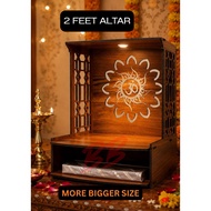 2 FEET INDIAN ALTAR TABLE HANGING/ SAMI MEDAI/ PRAYER ALTAR WITH LIGHT/ HINDU ALTAR