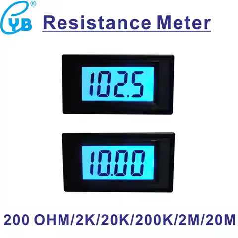 YB5135RD LCD Digital ohmmeter Resistance Meter OHM Meter Impedance Meter resistor Tester 0-200 OHM 2