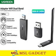 UGREEN Adapter USB Dongle WiFi Wireless Receiver AC650 AC1300 Dual Band 5G