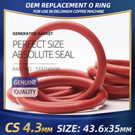 CS4.3mm Silicone O RING For DeLonghi Coffee 43.6x35x4.3 mm 10PCS O-Ring VMQ Gasket seal Thickness 4.3mm ORing Red Rubber