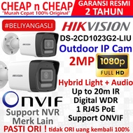 IP Cam HikVision 2MP Outdoor Audio Dual Light DS-2CD1023G2-LIU - IP Cam PoE Hik Vision
