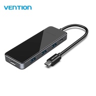 VENTION 威迅 THP系列 Type-C轉HDMI+USB3.0*3+PD 5in1多功能HUB 15CM