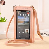 EEM Touch Screen Mobile Phone Bag Shoulder Transparent Mini Wallet