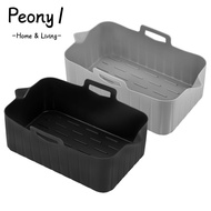PEONY1 Air Fryer Basket, Silicone Reusable Air Fryer Baking Tray, Baking Utensils Rectangle Air Frye