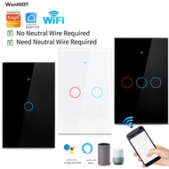 Smart Wifi Touch Switch Bluetooth 2/3 Gang 100-240V RF 433MHz Wall Switch