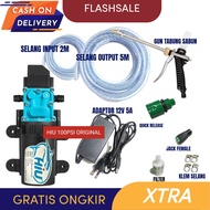 Alat Cuci Motor Portable Dinamo Pomp Dc 12V Hiu 6.5Bar 100Psi 5Lpm / Paket Lengkap Siap Pakai Alat c