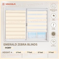 [Vinzola] Emerald Ivory Korea Zebra Blinds Cord Pulley / Langsir Bidai Korea / Height 6ft / 7ft / 8ft / 9ft