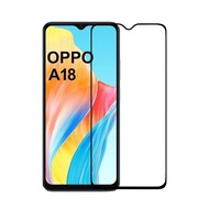 OPPO A18 Tempered Glass Full Cover 6D Color 9D/ 11D/ - Black List