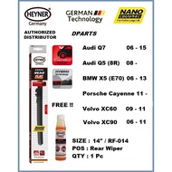 Heyner Rear Flat Wiper Blade ( 14" ) Audi Q5 / Q7 / BMW X5 / Cayenne / Volvo XC60 / XC90