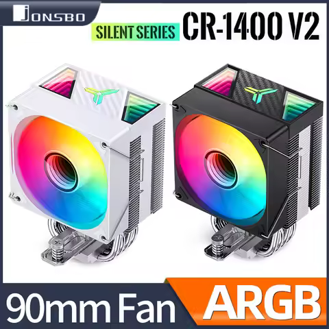 Jonsbo CR 1400 V2 CPU Cooler ARGB Quiet Fan 4 Heat Pipes Air Radiator for LGA1700 1200 115X AM4 AM5 