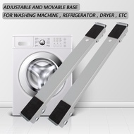 [Sg Seller] Universal Washing Machine Stand Movable Fridge Base Mobile Roller Bracket Wheel Bathroom Kitchen Accessories Home Appliance