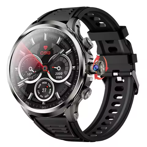 Global Version 4G Smart Watch H18 Pro AMOLED SIM Card Retractable Rotating Camera HD Video Call GPS 
