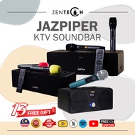 【JazPiper Karaoke Set】 All-in-One Family Karaoke Soundbar - KTV BOX with Amplifier, Mixer, and Wireless Mic