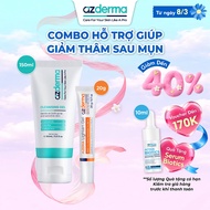Support Combo to Help Reduce Dark Spots After Acne Cleansing Gel Azderma 150ml, Azera Lighten Gel Az