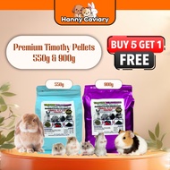 Premium Timothy Pellets for Rabbit & Guinea Pig (550g/900g) [Buy 5 Free 1]