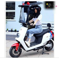 Motorcycle Roof Sun Protection Rain Half Body Rabbit Ears