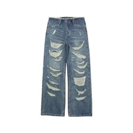 セール商品 20%OFF 送料無料  ボトムス X-girl エックスガール RIPPED DENIM PANTS / ライトインディゴ