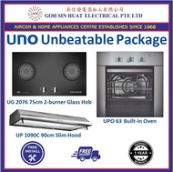 [Bulky] UNO Unbeatable Package (UG 2076 Hob/ UP 1090C Hood/ UPO 63 Built-in Oven)