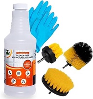 Seal It Green Tile and Grout Cleaner - Bleach Free, Environmentally Friendly and Non-Toxic - 16 oz - Combo Pack Includes Grout Cleaner Gel, 3 Scrub Brush Drill Attachments and Nitrile Gloves