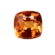 Natural Ceylon Orange Sapphire 8.05 Ct Cuhsion Cut Loose Gemstone