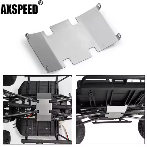 AXSPEED Metal Chassis Armor Skid Plate Protection for 1/10 Axial SCX10 II 90046 RC Crawler Car Upgra