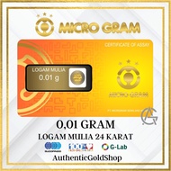 Ng4 Emas Micro Gram 0,01gram Logam Mulia 24 Karat Product Mini Gold