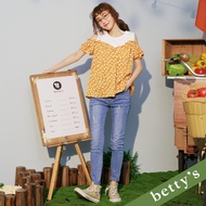 Betty's Betty's (21) Denim Narrow Tube Brushed Ripped Trousers (Dark Blue)