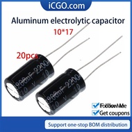 20pcs 10*17 aluminum electrolytic capacitor 68UF 100V 100V 100UF Electrolytic Capacitor assortment10