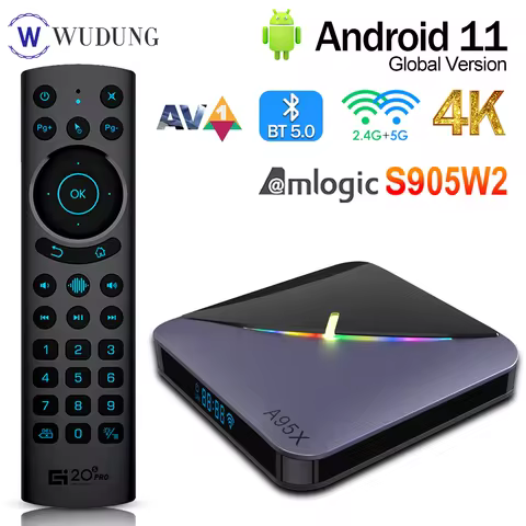 Android11 A95X F3 Air II TV Box Amlogic S905W2 4G 32G 64G RGB BT5.0 2.4G 5G Wifi 4K HDR Media Player