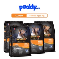 [Combo 4] Hạt Ganador Chó Lớn Cừu & Gạo 3kg