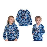 TiniShop - Bape Shark Hoodie Bape Shark 3D Full Print Kids Hoodie Jacket/ Cheap Bape Shark/