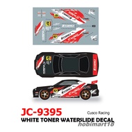 JC395 - Cusco Racing DECALS Hotwheels 1:64 diecast custom white toner waterslide decals