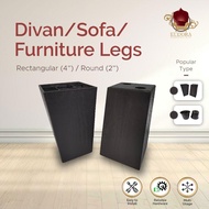 【𝐄𝐔𝐃𝐎𝐑𝐀 𝐅𝐔𝐑𝐍𝐈𝐓𝐔𝐑𝐄】Divan Bed Frame Legs / Sofa Legs 4 inches / Furniture Legs / Kaki Sofa / Kaki Katil Divan / 床腿 / 家具腿
