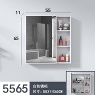 Space Aluminum Smart Bathroom Mirror Cabinet Bathroom Storage Mirror Wall-Mounted Separate Shelf Mirror Box with Light D