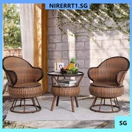 Waterproof Balcony Table And Chair Nordic Chair Leisure Table Chair Set Outdoor Sofa Chair Rotating 