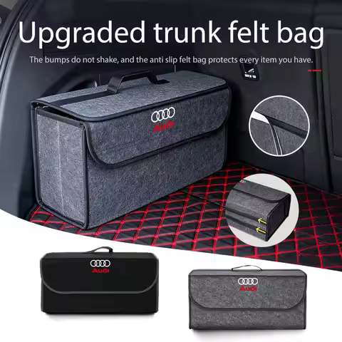 Felt Car Trunk Storage Box Foldable Large Capacity Container Bag For Audi Sline A4 B6 B8 S1 S2 S4 S5
