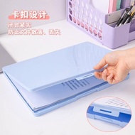 Macaron-colored document storage box A4Large-capacity plastic file box, multifunctional office docum