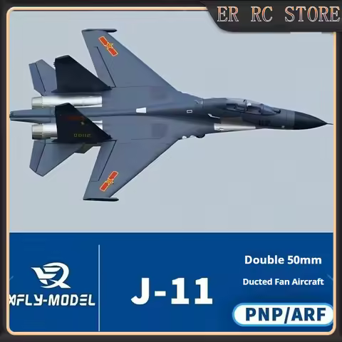 X-Fly RC New Dual-Engine 50mm Ducted J-11 Fighter Electric Remote Control Space Model Fourth Generat