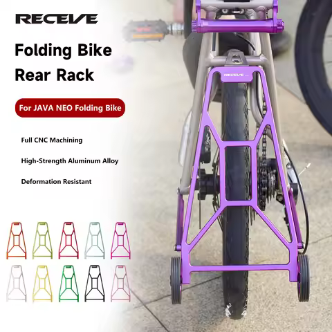 RECEVE Folding Bicycle Rear Rack Luggage Carrier BMX Baggage Rack Bike Aluminum Alloy Luggage Carrie