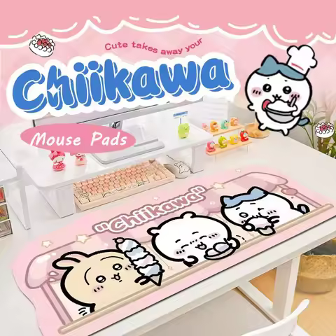 Chiikawa Mouse Pad Chikawa Anime XXL Large Mousepads Cartoon Laptop Computer Desktop Pads Multi-Size